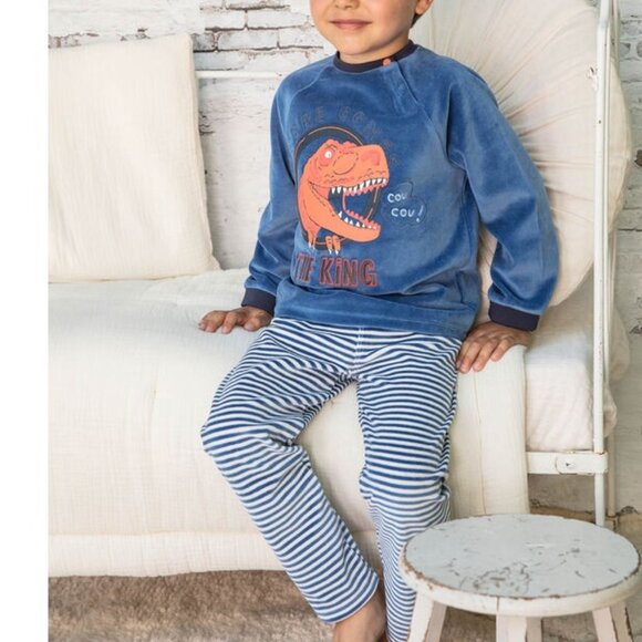 sergent major Boy's Pyjama T-shirt and pants, blue